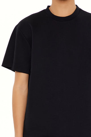 Athletic Cropped Short-Sleeve Raw-Cut Tee