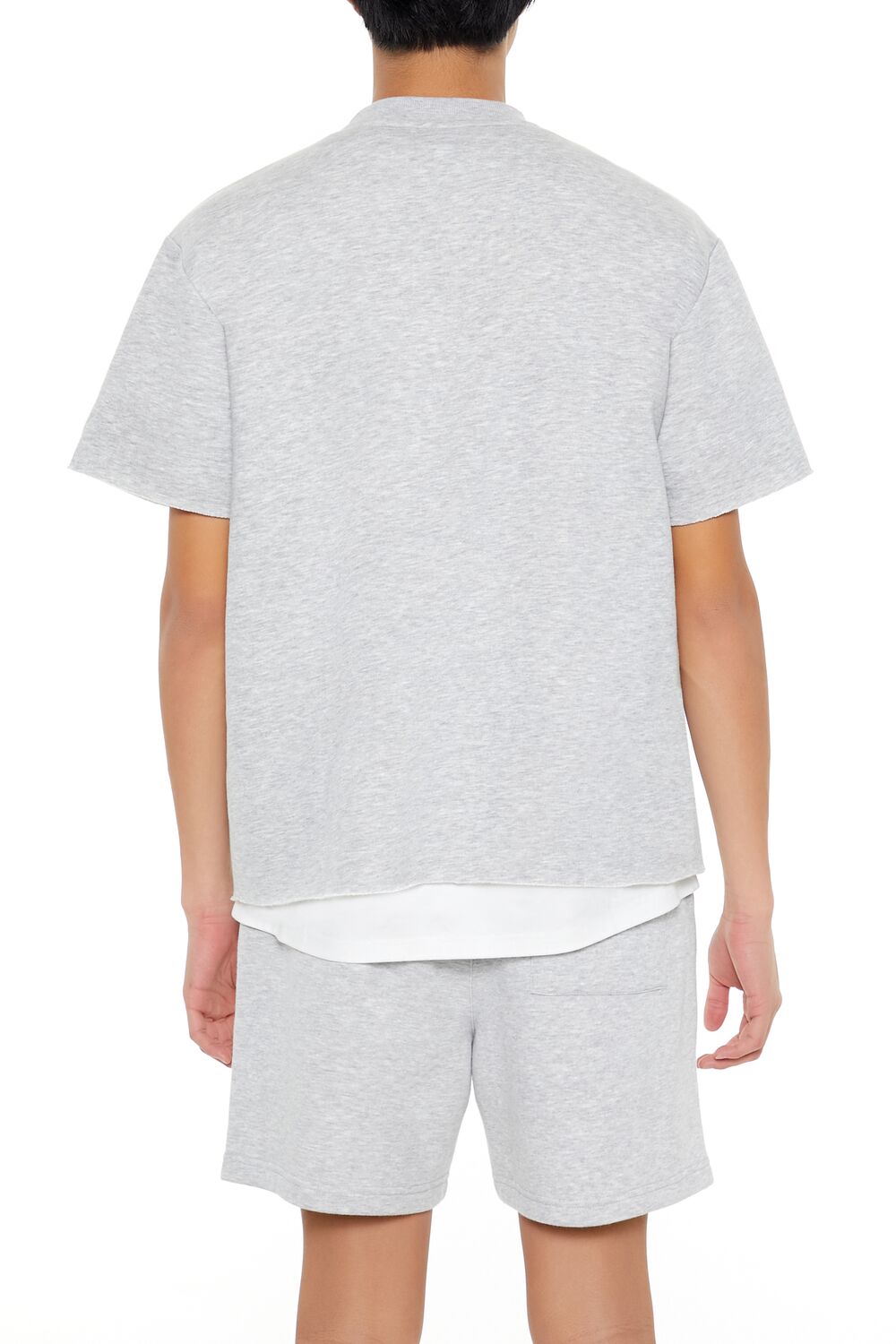  Forever 21 Athletic Cropped Short-Sleeve Raw-Cut Tee - black - Bonton