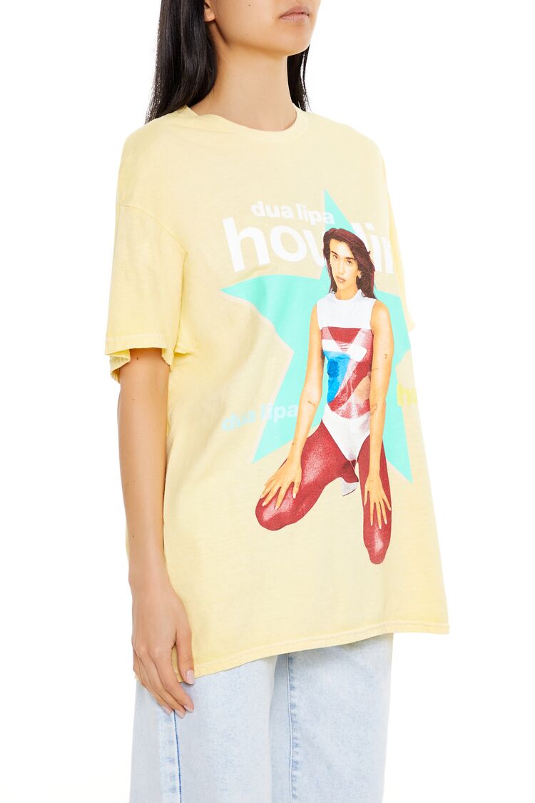  Forever 21 Oversized Dua Lipa Graphic Tee - yellow multi - Bonton