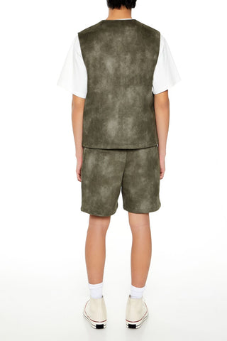Oil Wash Faux Suede Shorts