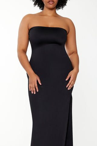 Plus Size Cutout Maxi Tube Dress