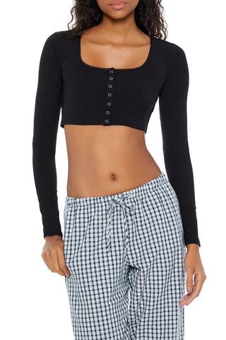 Picot-Trim Crop Top
