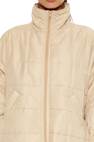 Quilted Dolphin-Hem Jacket