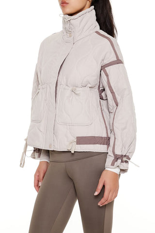 Quilted Two-Tone Puffer Jacket