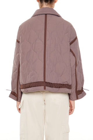 Quilted Two-Tone Puffer Jacket