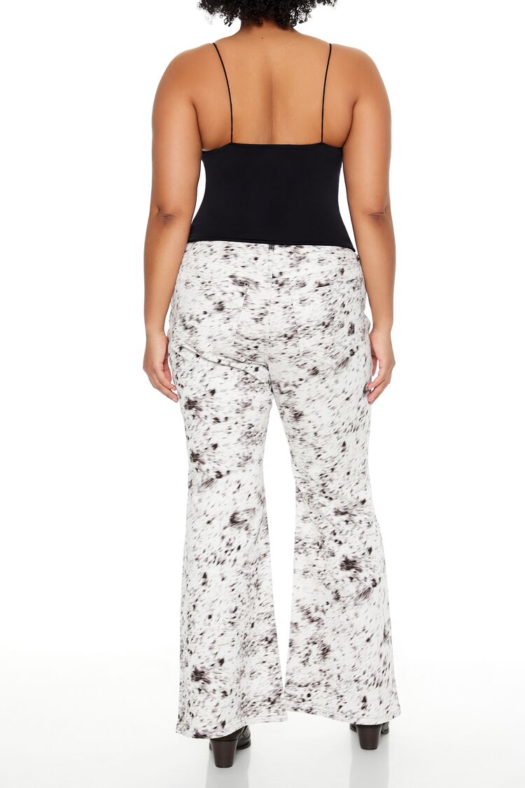  Forever 21 Plus Size Spotted High-Rise Pants - white - Bonton