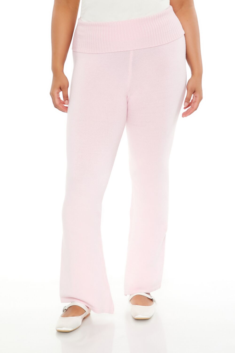  Forever 21 Plus Size Sweater-Knit Pants - petal-pink - Bonton