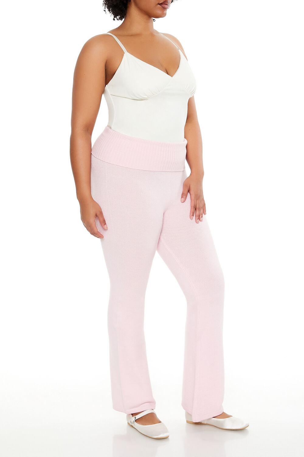  Forever 21 Plus Size Sweater-Knit Pants - petal-pink - Bonton