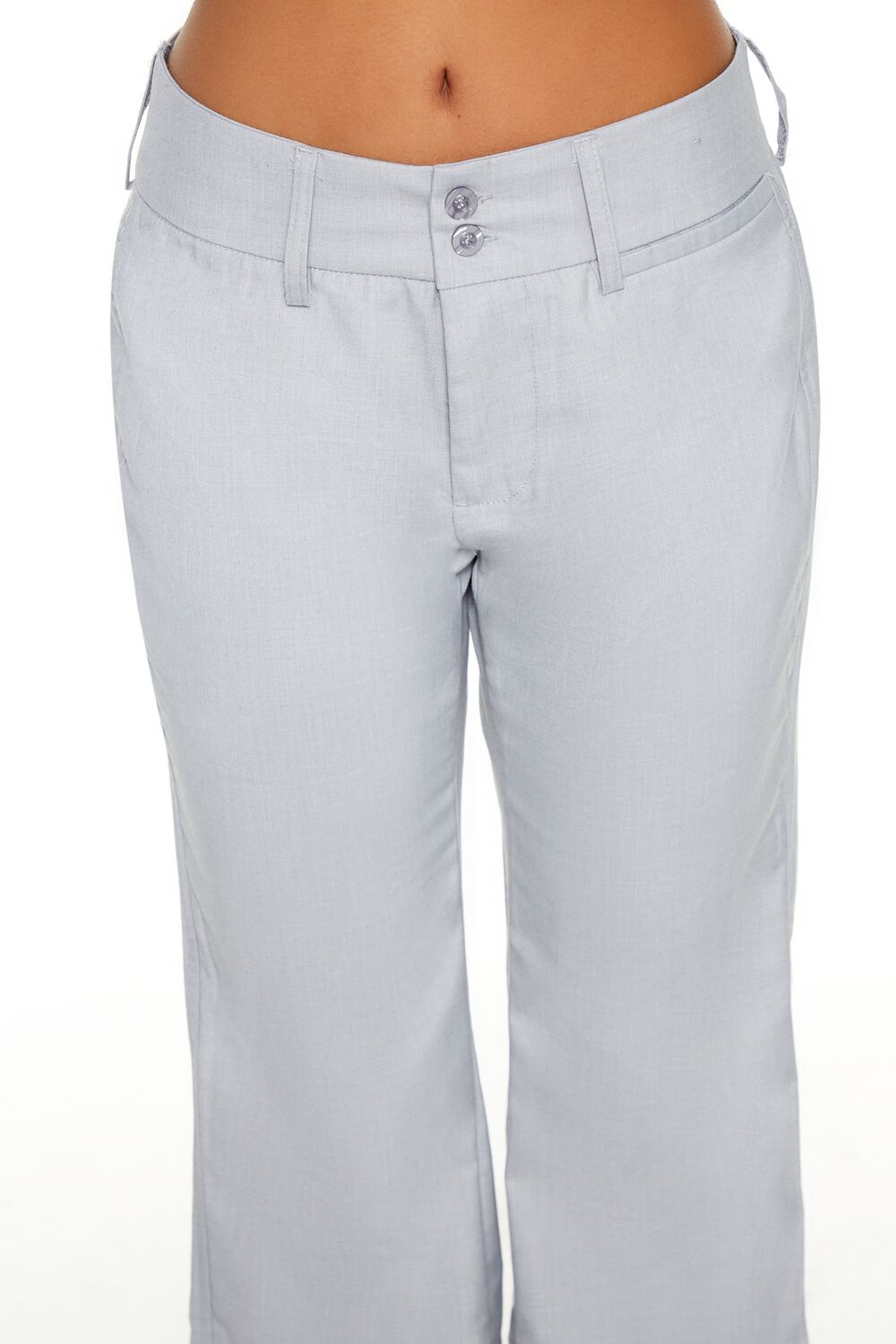  Forever 21 Low-Rise Straight Trouser Pants - grey - Bonton