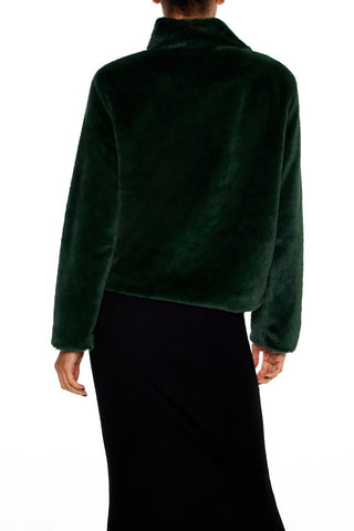 Faux Fur Zip-Up Coat