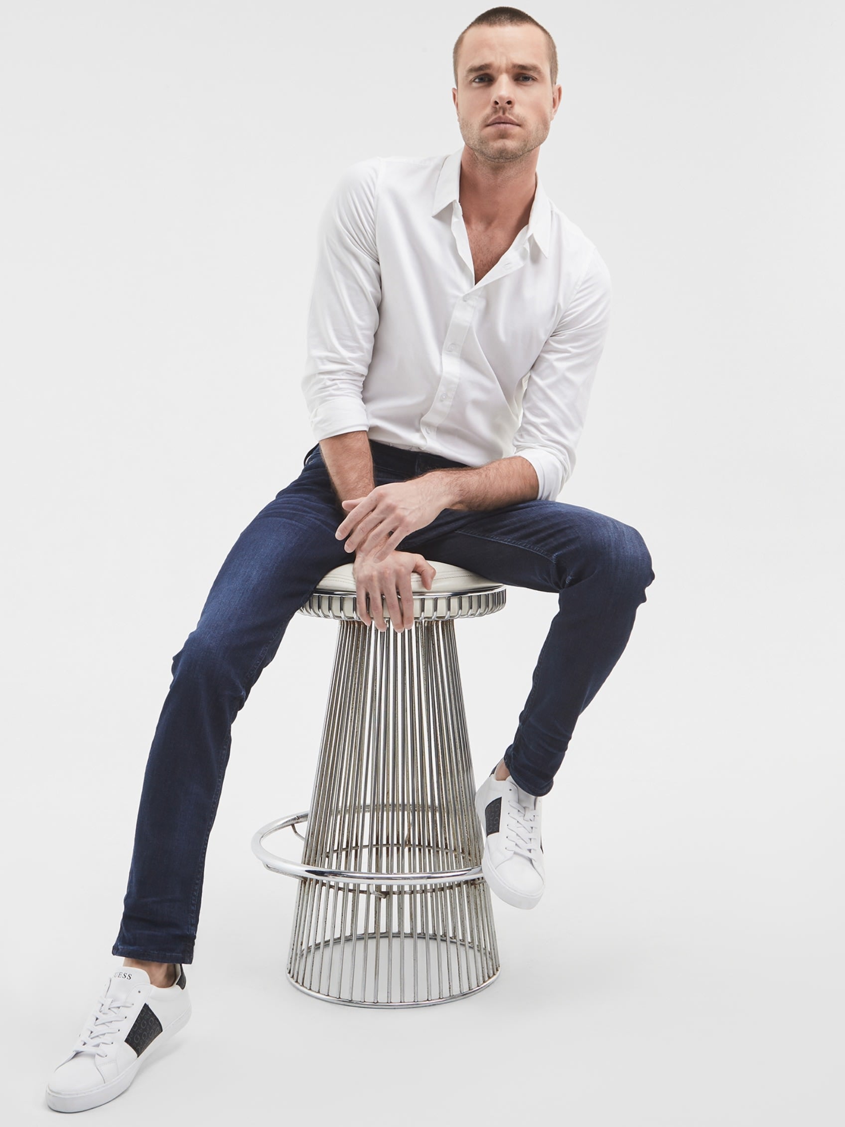  Guess Men's Tapered Jeans - RINGER WASH INDIGO - Bonton