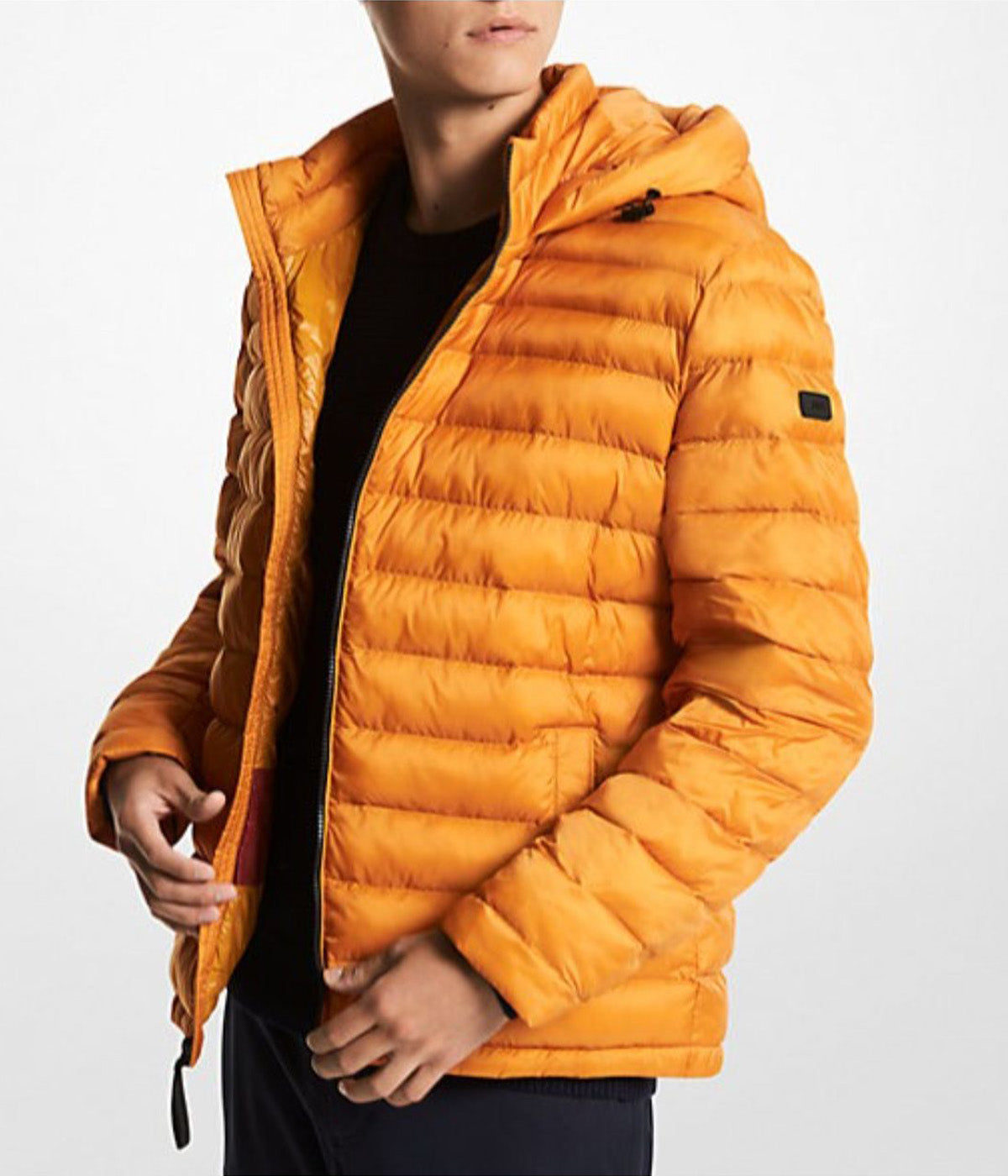 Michael Kors Hooded Packable Jacket Marigold - Marigold - Bonton