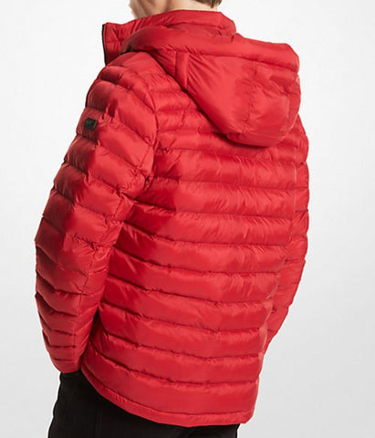 Hooded Packable Jacket Crimson