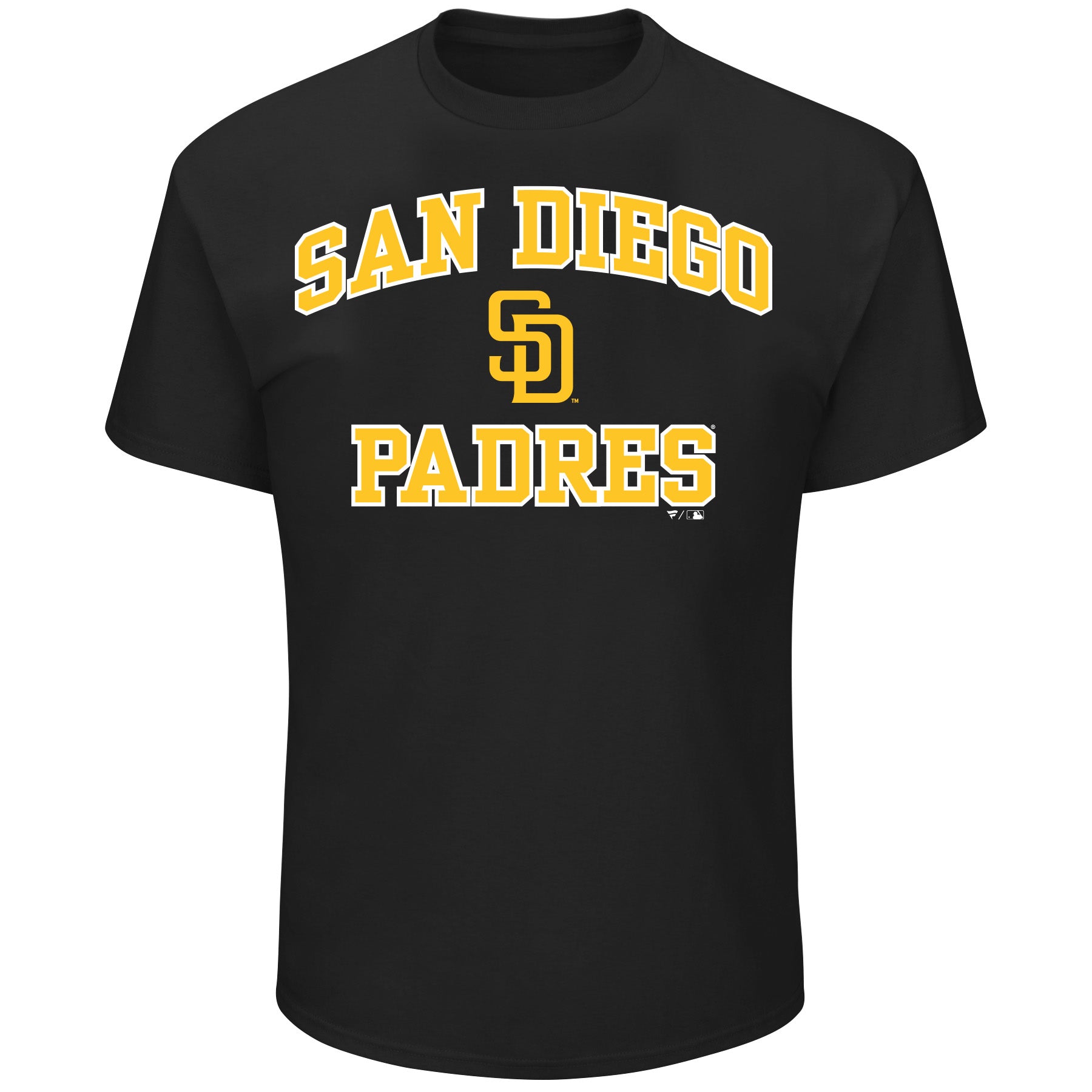  Fanatics Mens Big And Tall Team Logo Short Sleeve Tee Shirt - San Diego Padres - Black - Bonton