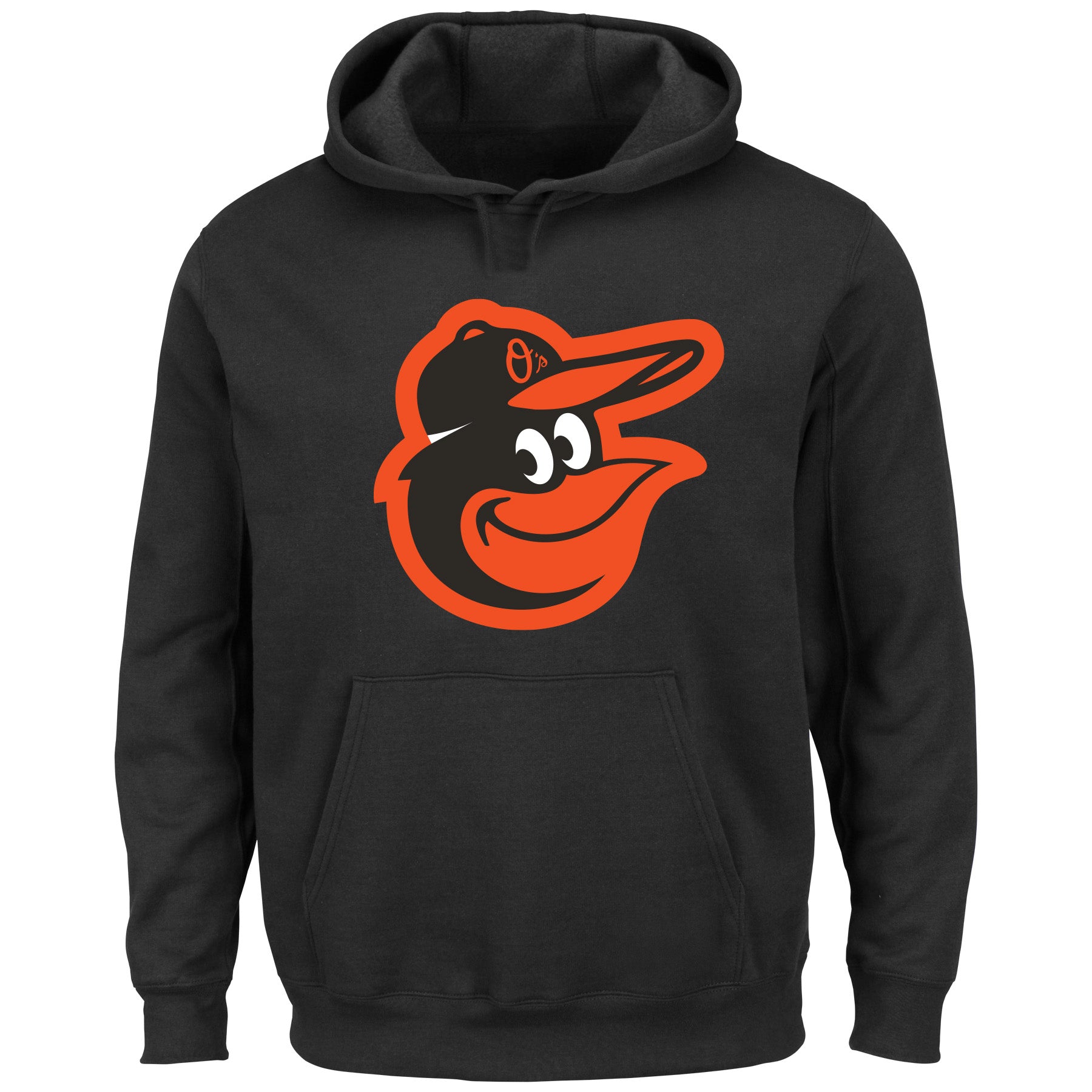  Fanatics Mens Big And Tall Team Pullover Fleece Hoodie with Front Pouch - Baltimore Orioles - Black - Bonton