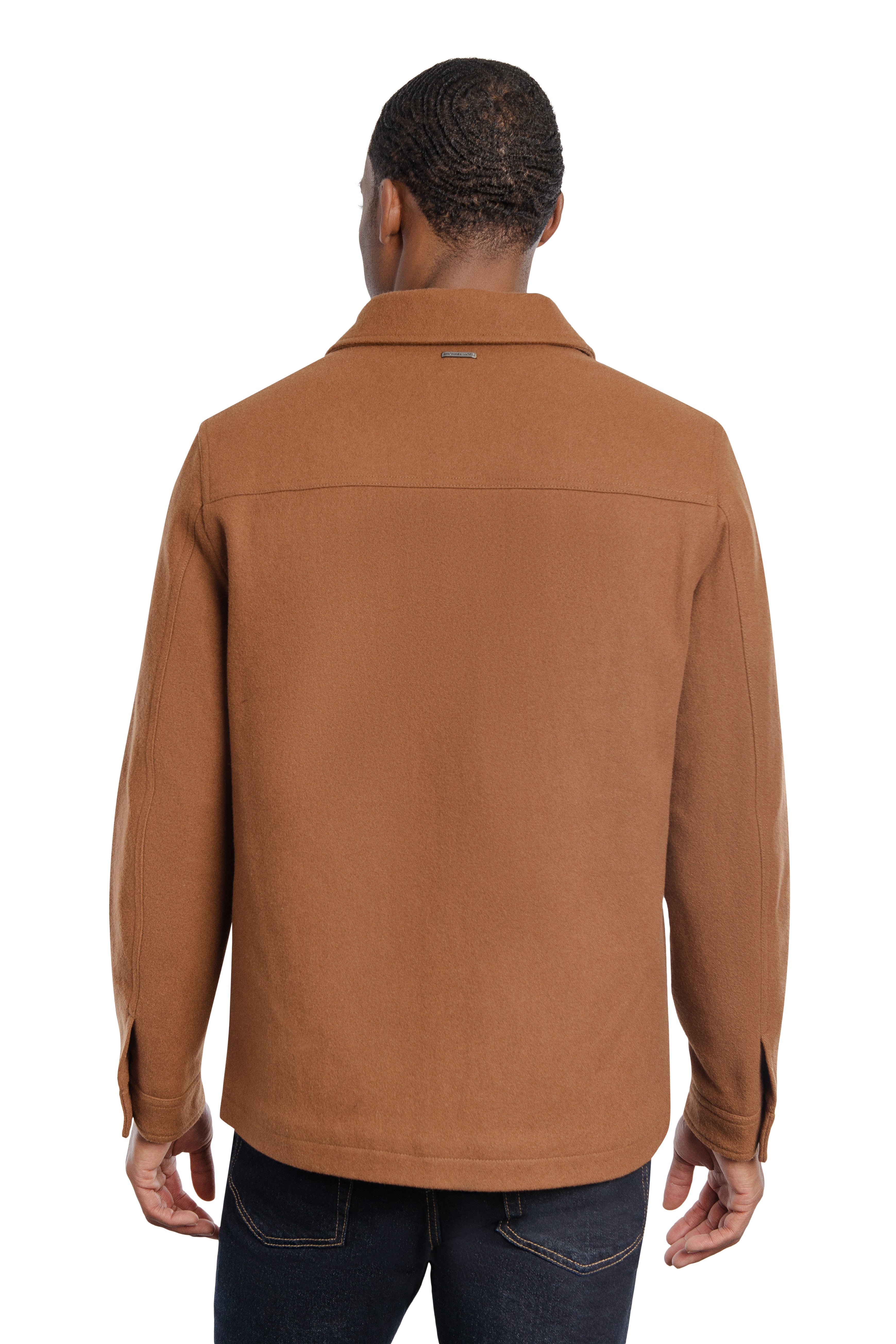  Michael Kors Wool Shirt Jacket Rust - Rust - Bonton