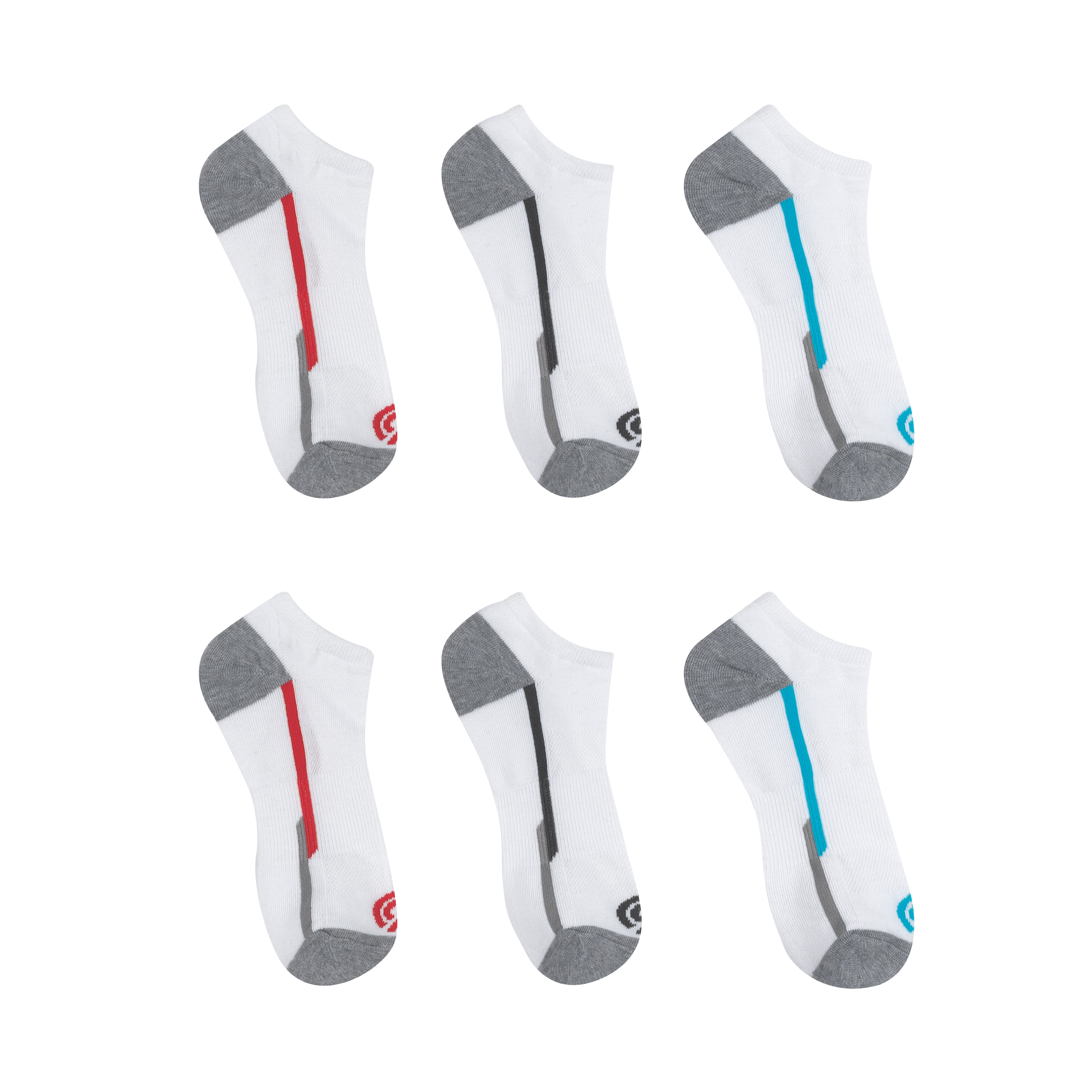  Champion Champion C9 Mens Low Cut 6 Pack Socks - White - Bonton