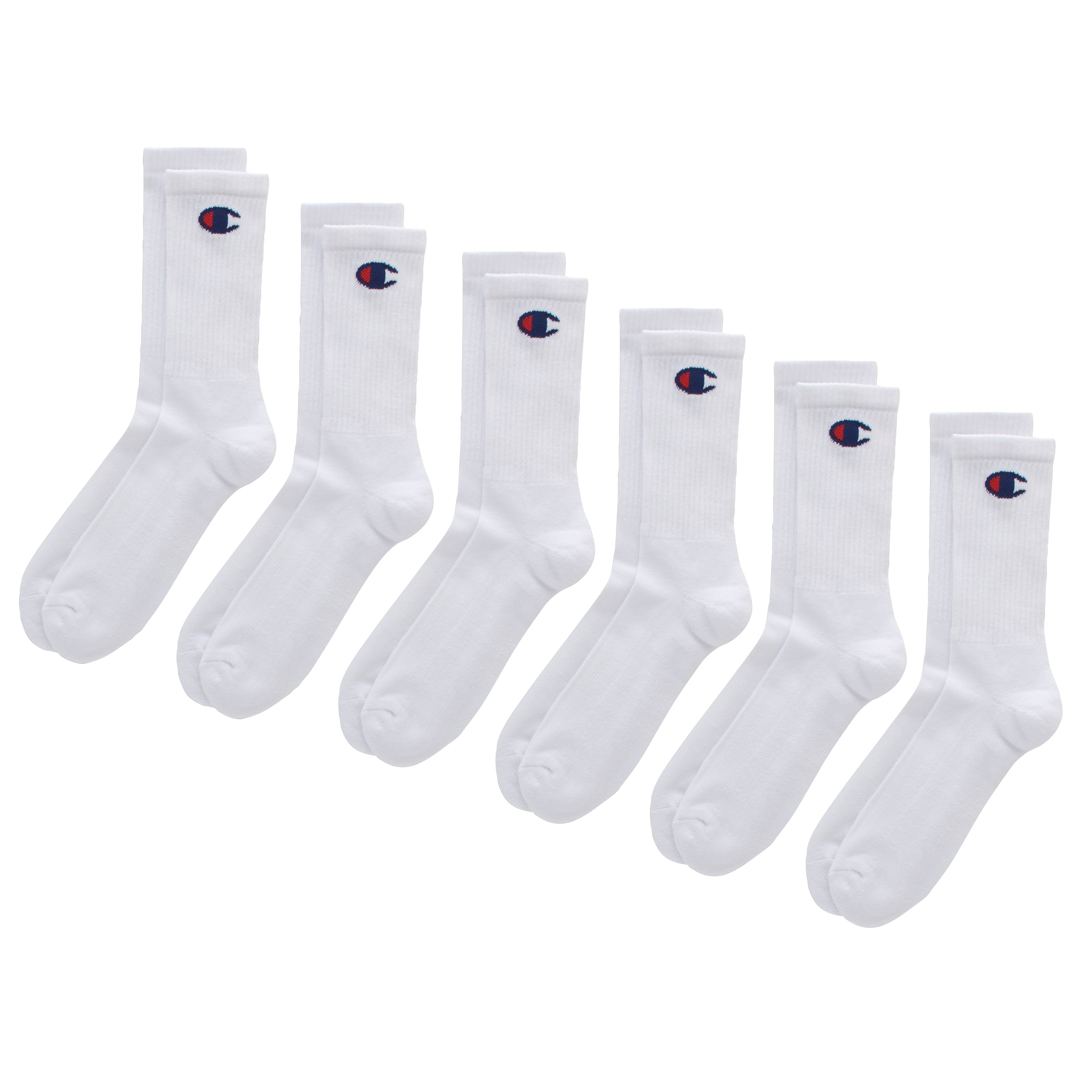  Champion Champion 6-packs Crew Socks - Crew White - Bonton