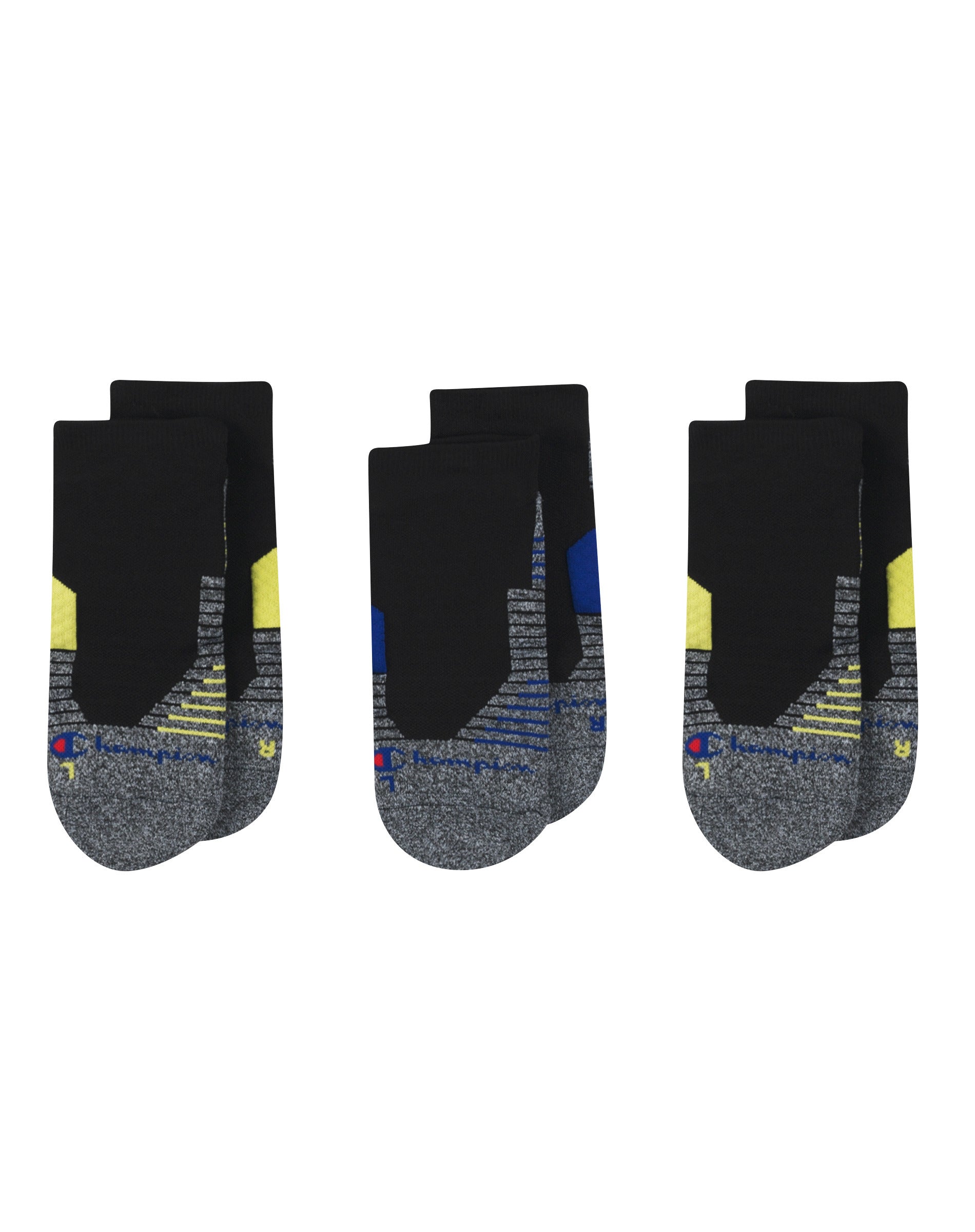  Champion Champion Men's 3 Pack No Show Socks - Black - Bonton