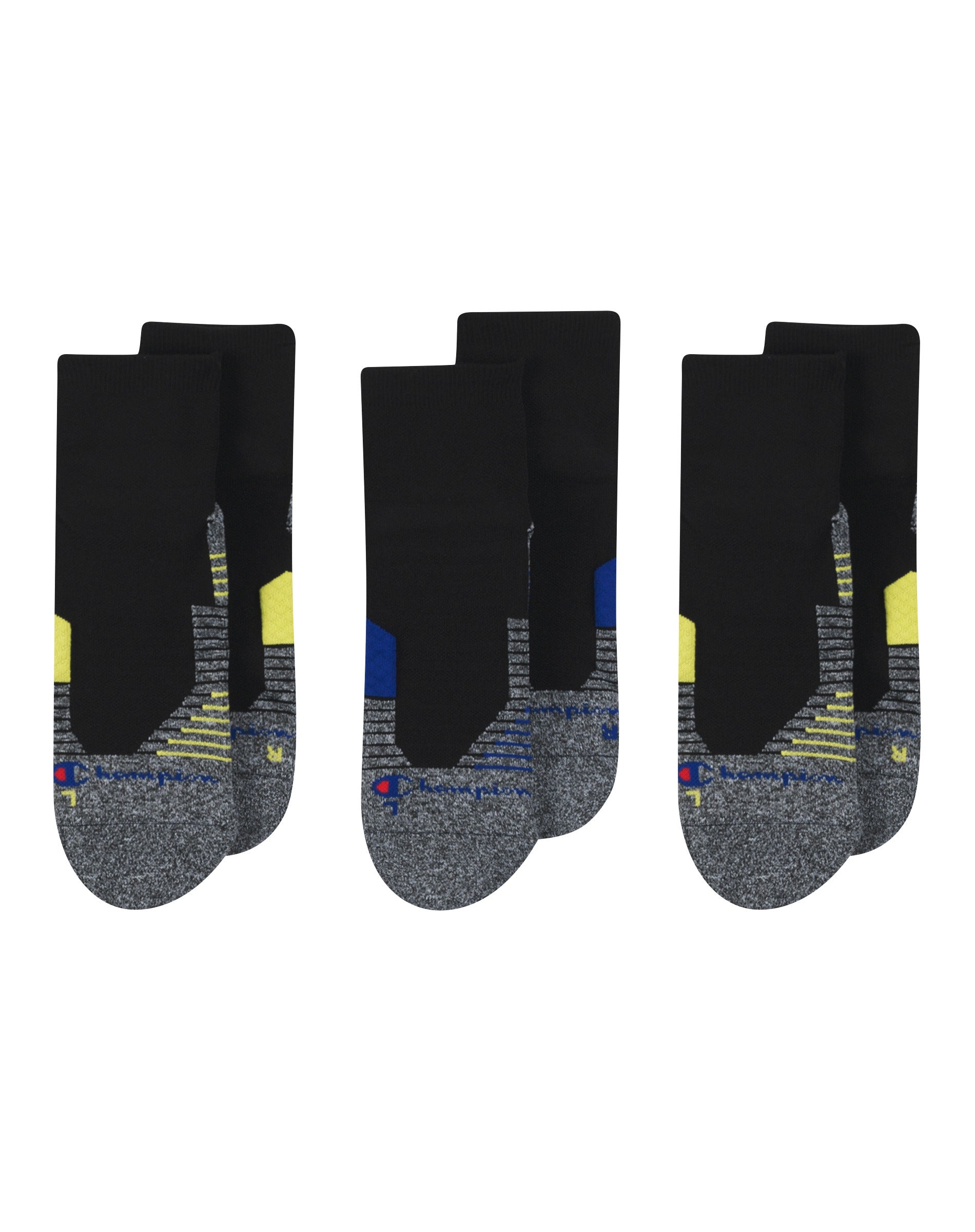  Champion Champion Ankle 3 Pack Socks - Black - Bonton