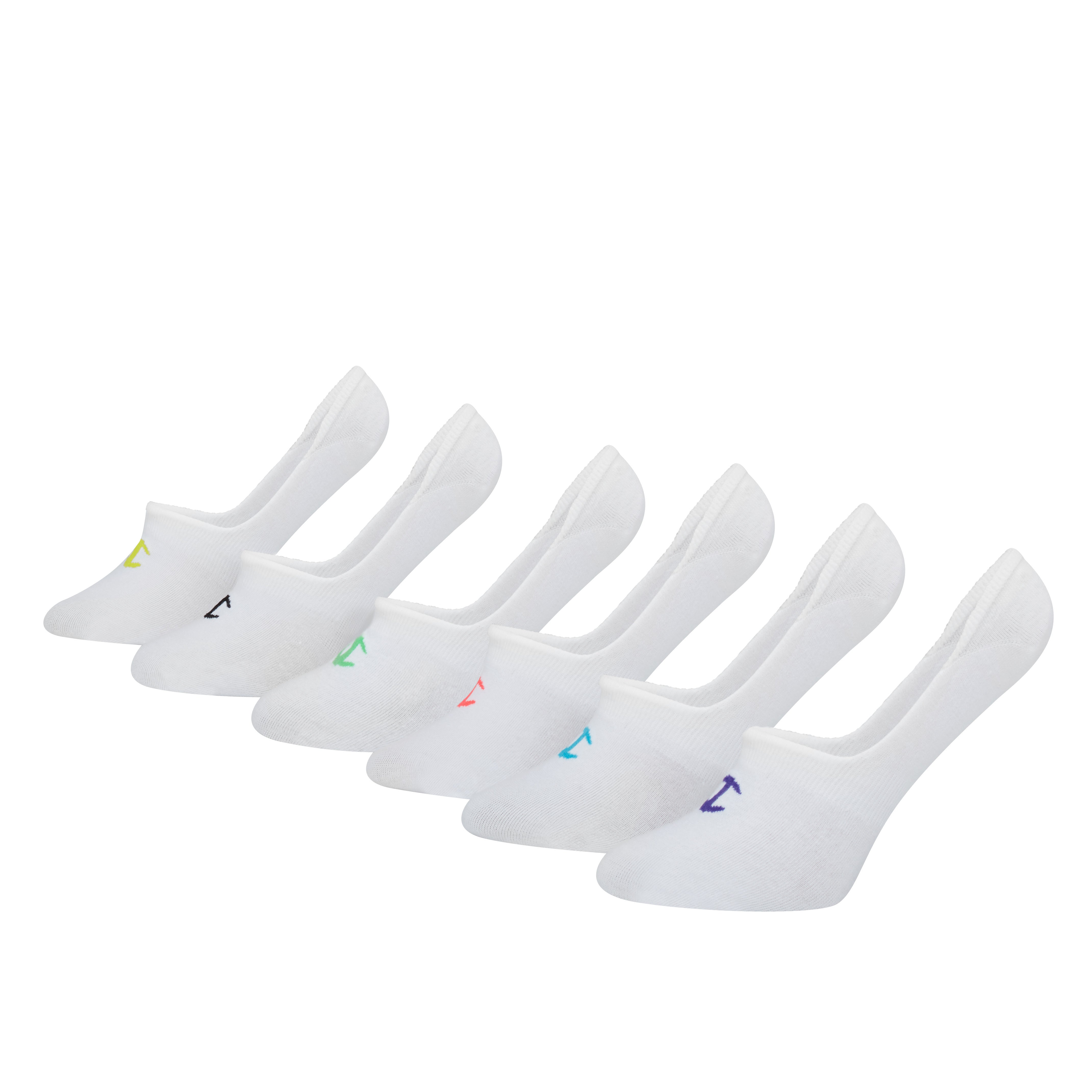  Champion Champion Women's 6 Pack Invisible Liner Socks - White - Bonton