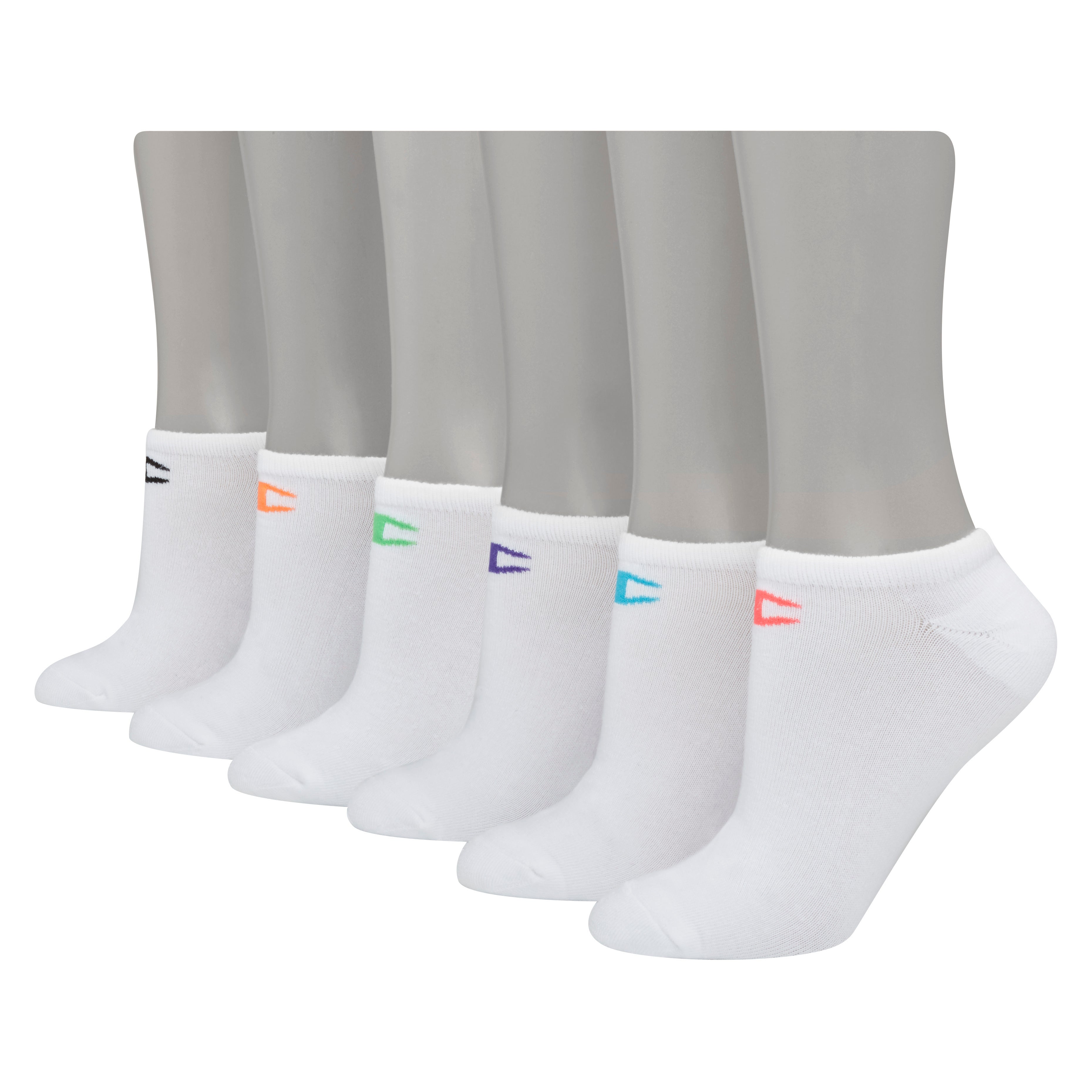  Champion Champion Women's 6 Pack Low Cut Socks - White Assortment - Bonton