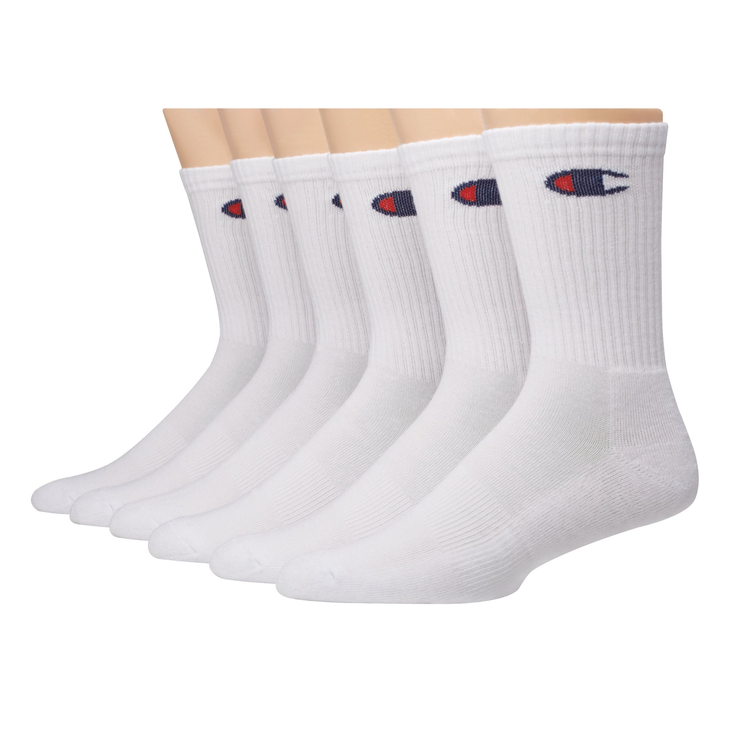  Champion Champion 6-packs Crew Socks - Crew White - Bonton
