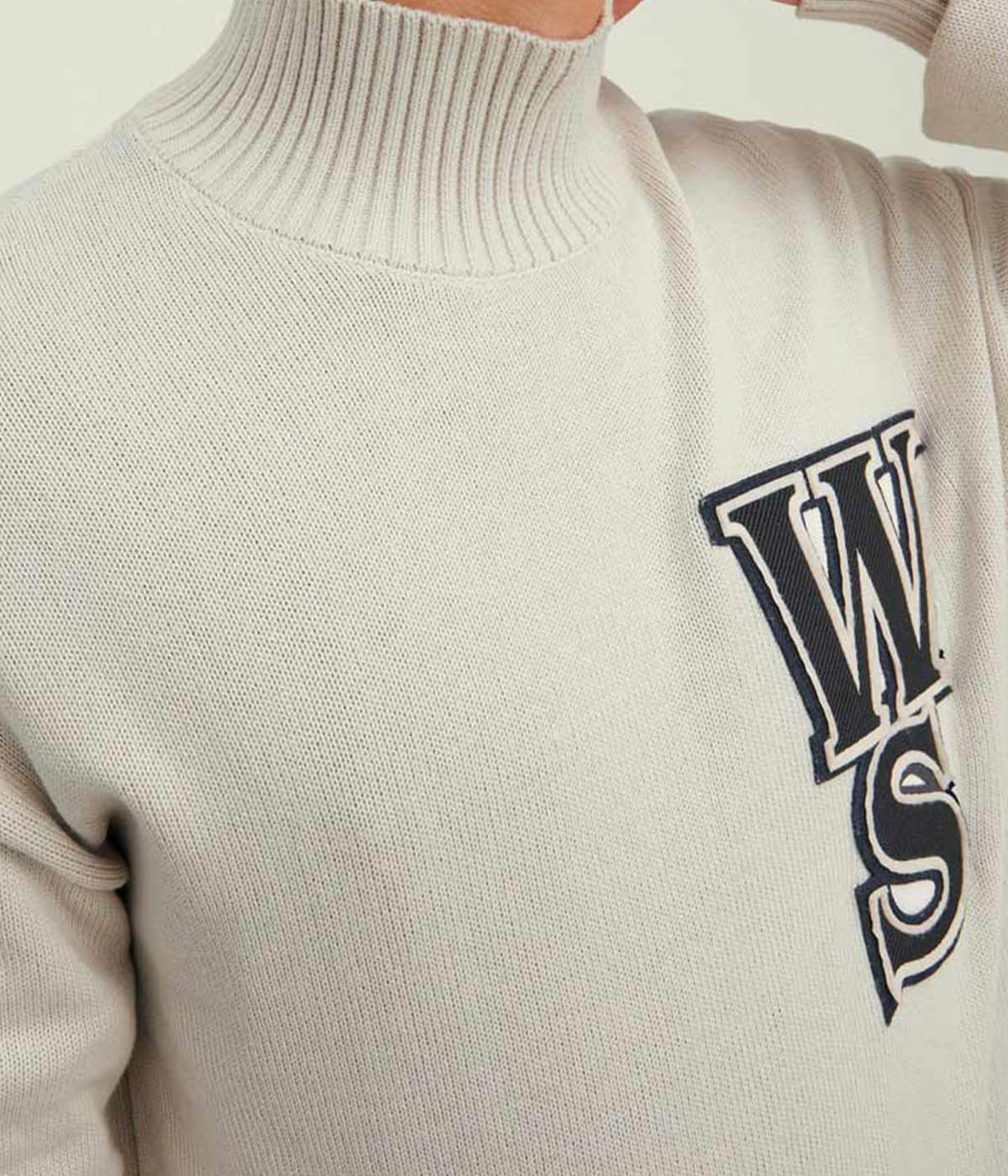  Jack & Jones Woodside Knitted High Neck - Moonbeam - Bonton