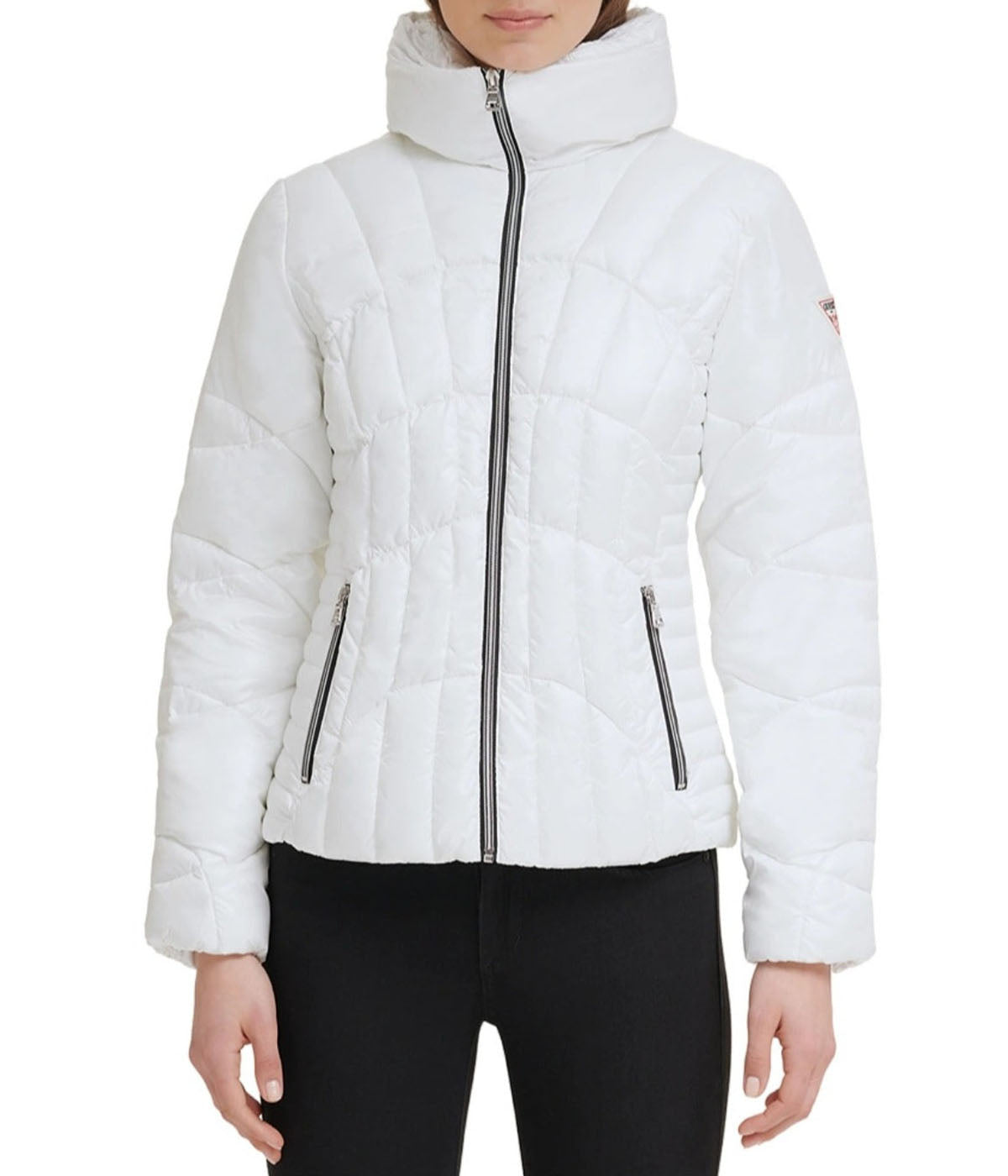  GUESS Quilted Puffer Jacket Cream - Cream - Bonton