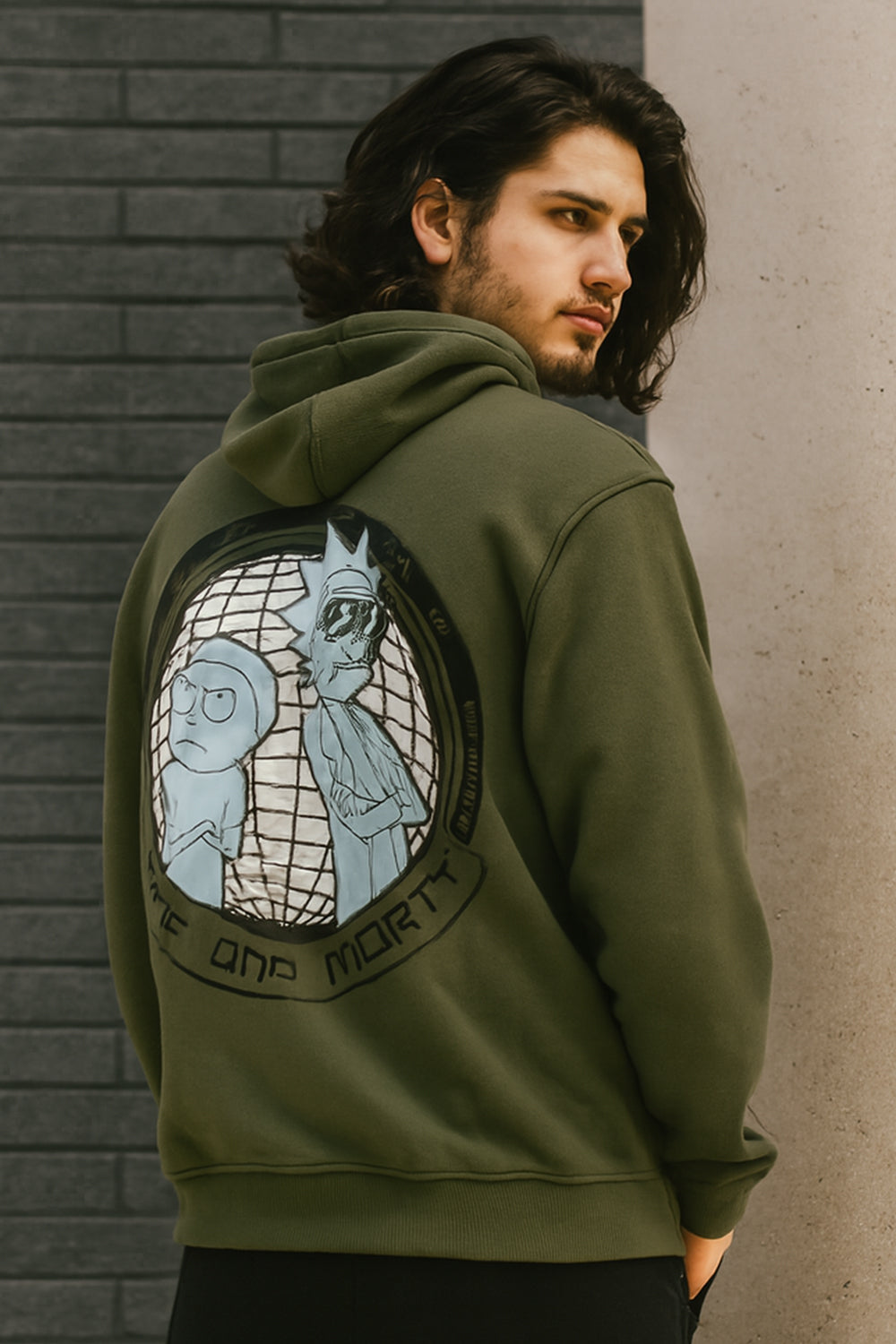  Members Only Rick And Morty Hoody - OLIVE - Bonton