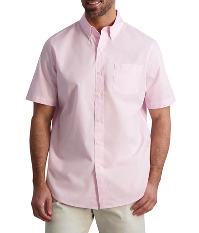 Chaps Men's Short Sleeve Recycled Poly Stretch Woven Shirt