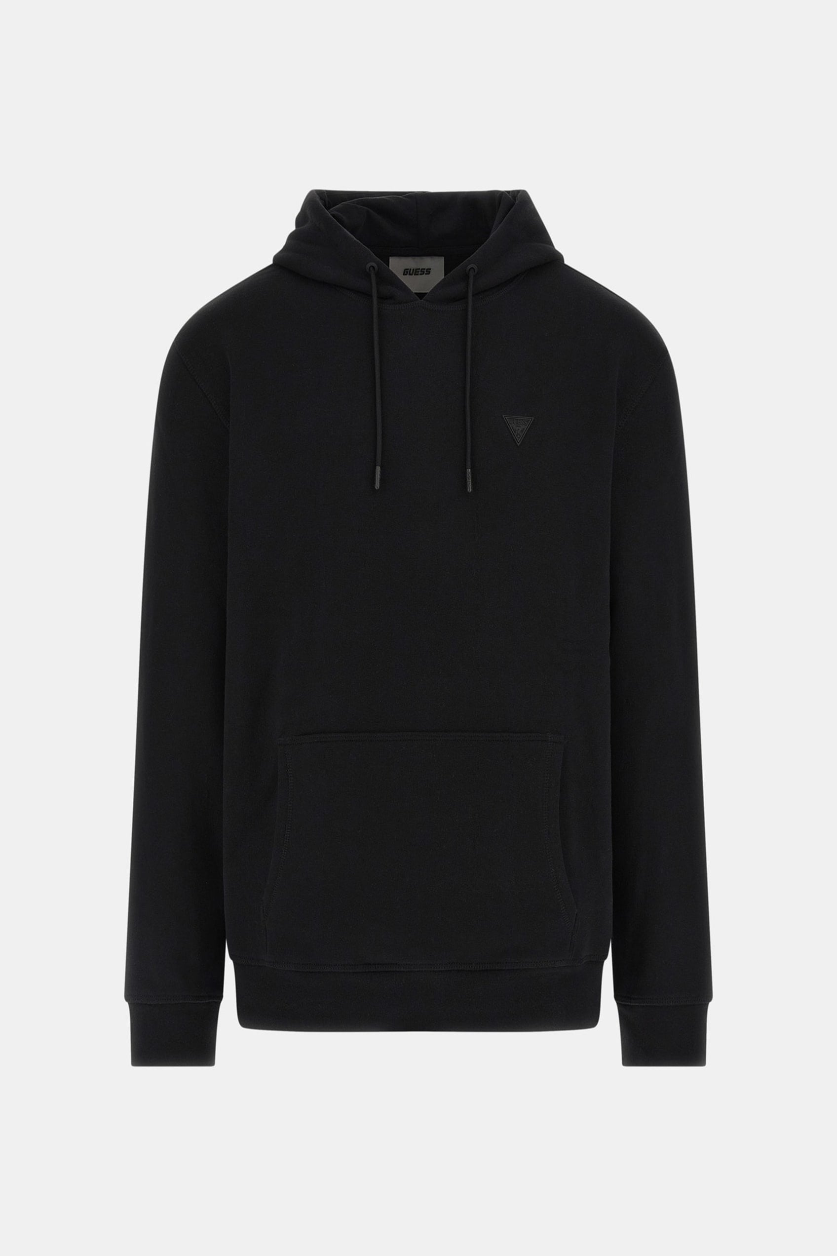  Guess Men's Eco Aldwin Hooded Sweatshirt - Jet Black - Bonton