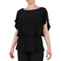  Anne Klein Ity Flutter  Sleeve With Gathered Waist - Anne Black - Bonton