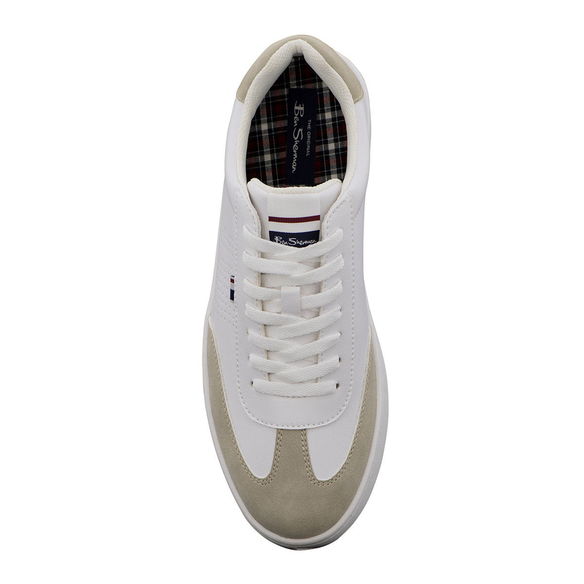  Ben Sherman Glasgow Lace Up Sneaker - White - Bonton