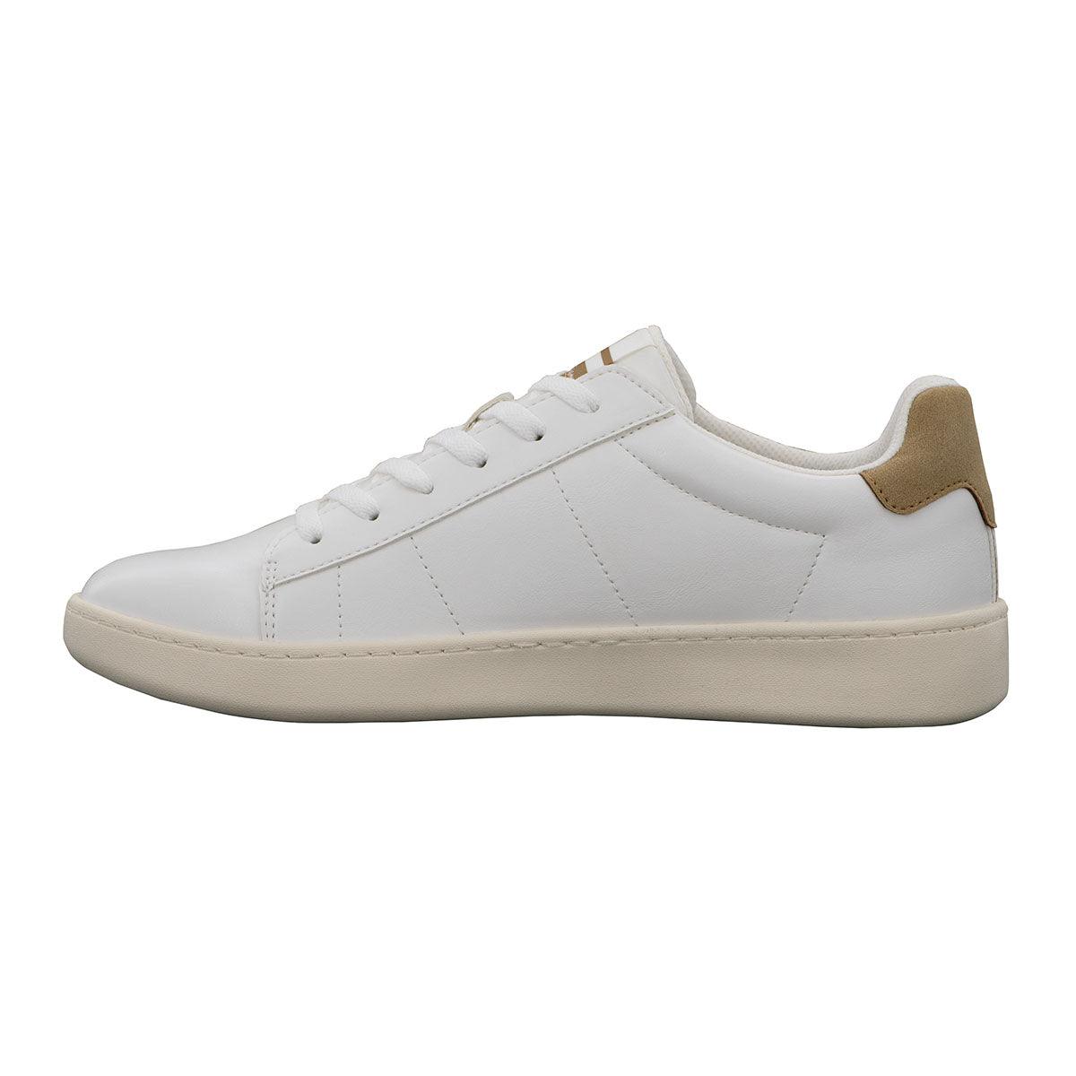  Ben Sherman Hampton Lace Up Sneaker - White & Tan - Bonton