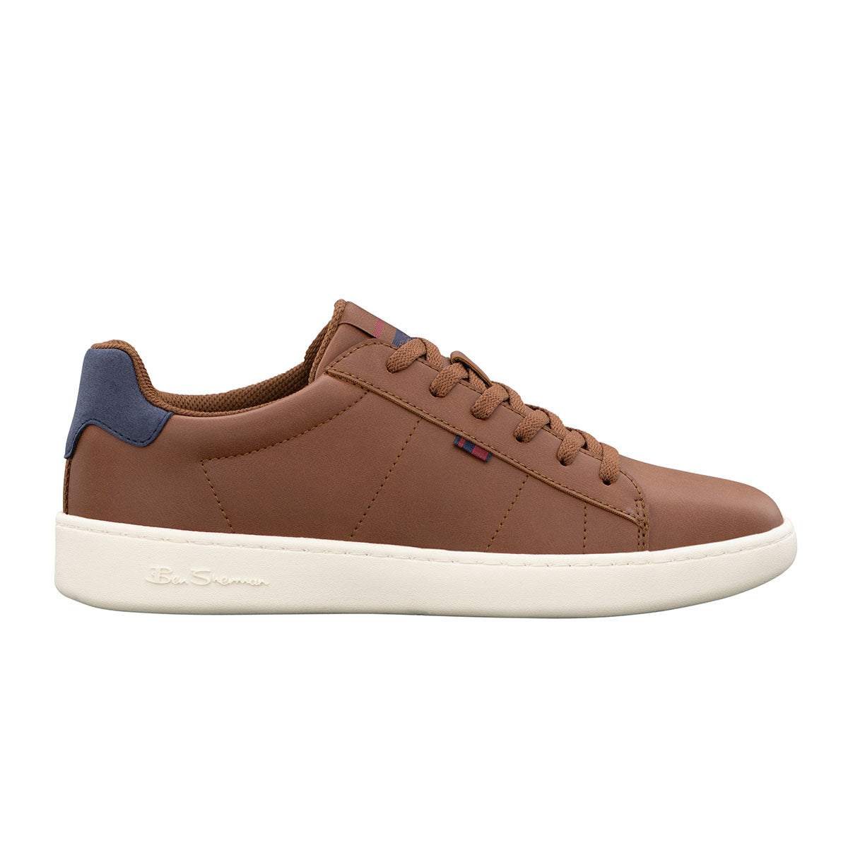  Ben Sherman Hampton Lace Up Sneaker - Chestnut & Navy - Bonton