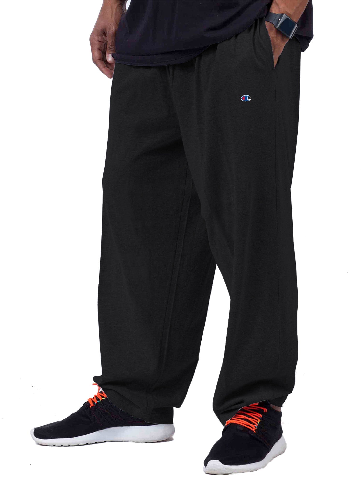  Champion Champion Big And Tall Men's 100% Cotton Jersey Sweatpants - Black - Bonton