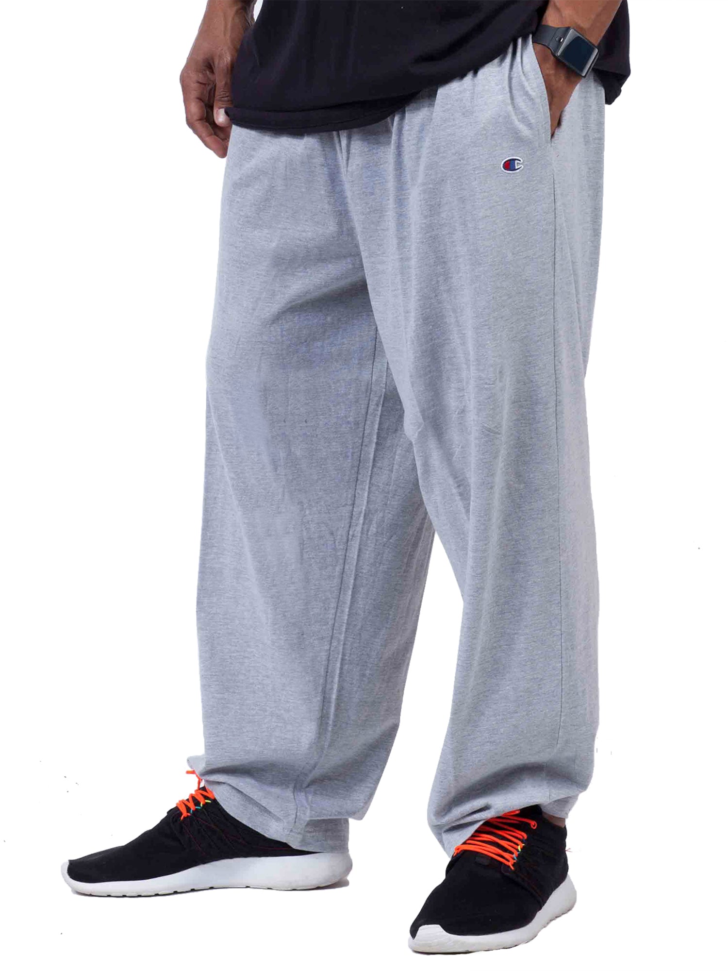  Champion Champion Big And Tall Men's 100% Cotton Jersey Sweatpants - Heather Grey - Bonton