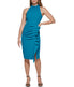  Eliza J Bodycon Dress, Halter Sheath With Ruffle Skirt Jade - Jade - Bonton