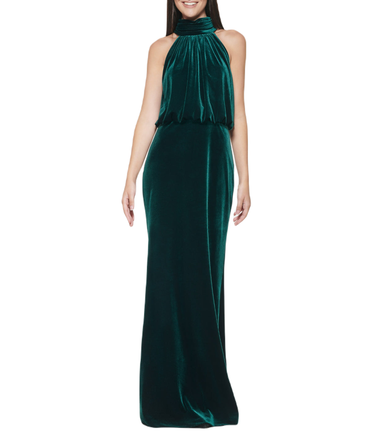  Eliza J Sleeveless Mock Neck Blouson Gown Hunter - Hunter - Bonton