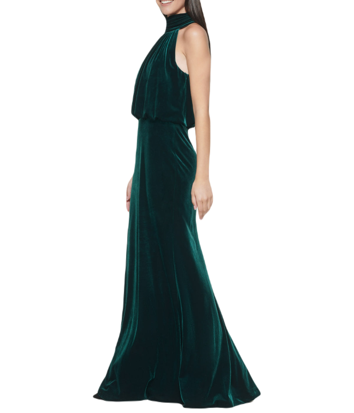  Eliza J Sleeveless Mock Neck Blouson Gown Hunter - Hunter - Bonton
