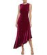  Eliza J Sleeveless Cocktail Midi W/ Ruffle Fuschia - Fuschia - Bonton
