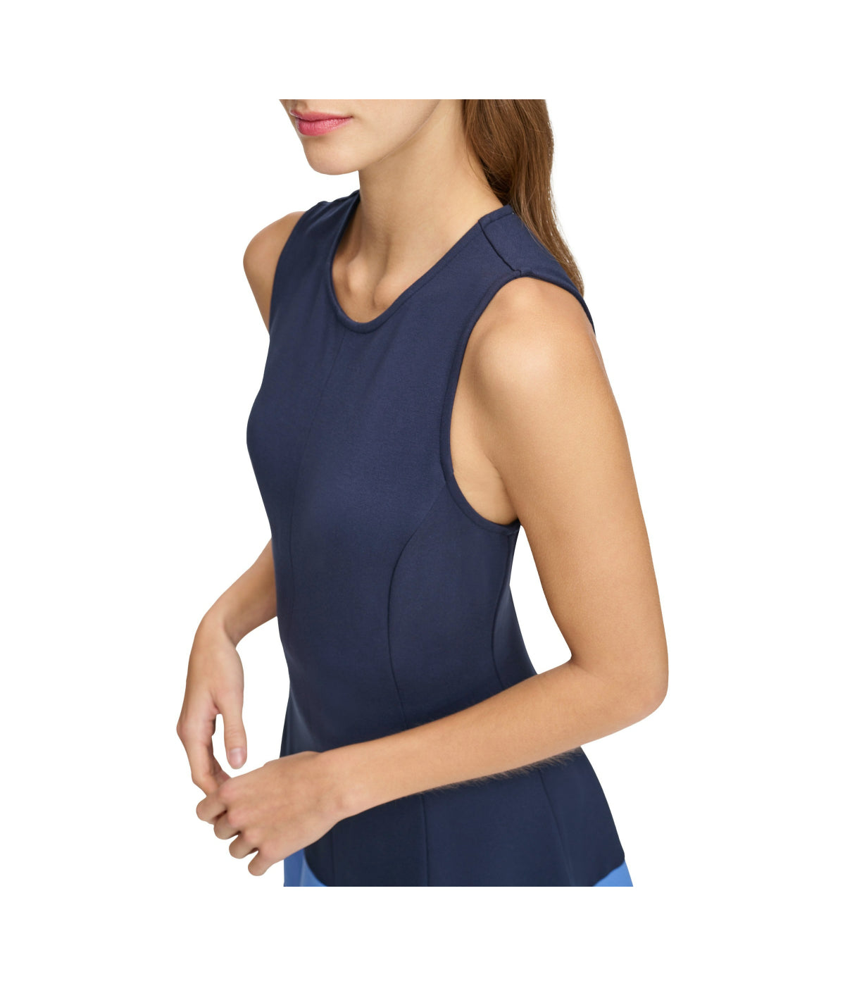  Eliza J Sleeveless Fit & Flare Dress Navy Multi - Navy Multi - Bonton