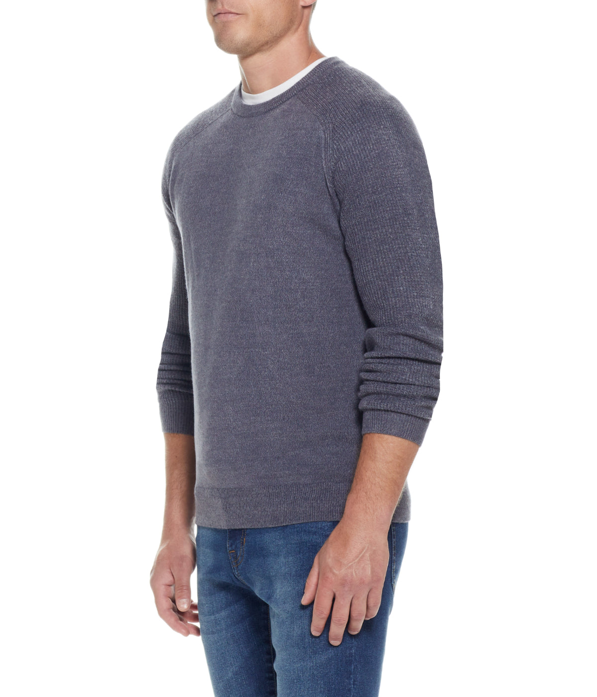  WEATHERPROOF VINTAGE Soft Touch Crew Neck Sweater Grey Blue - Grey Blue - Bonton