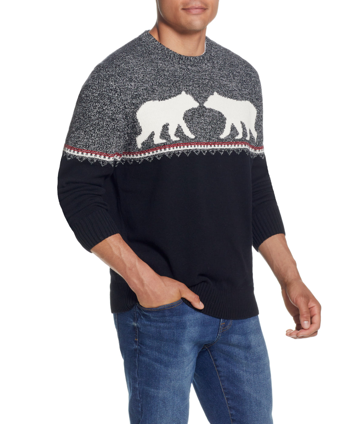  WEATHERPROOF VINTAGE Bear Holiday Sweater Black - Black - Bonton