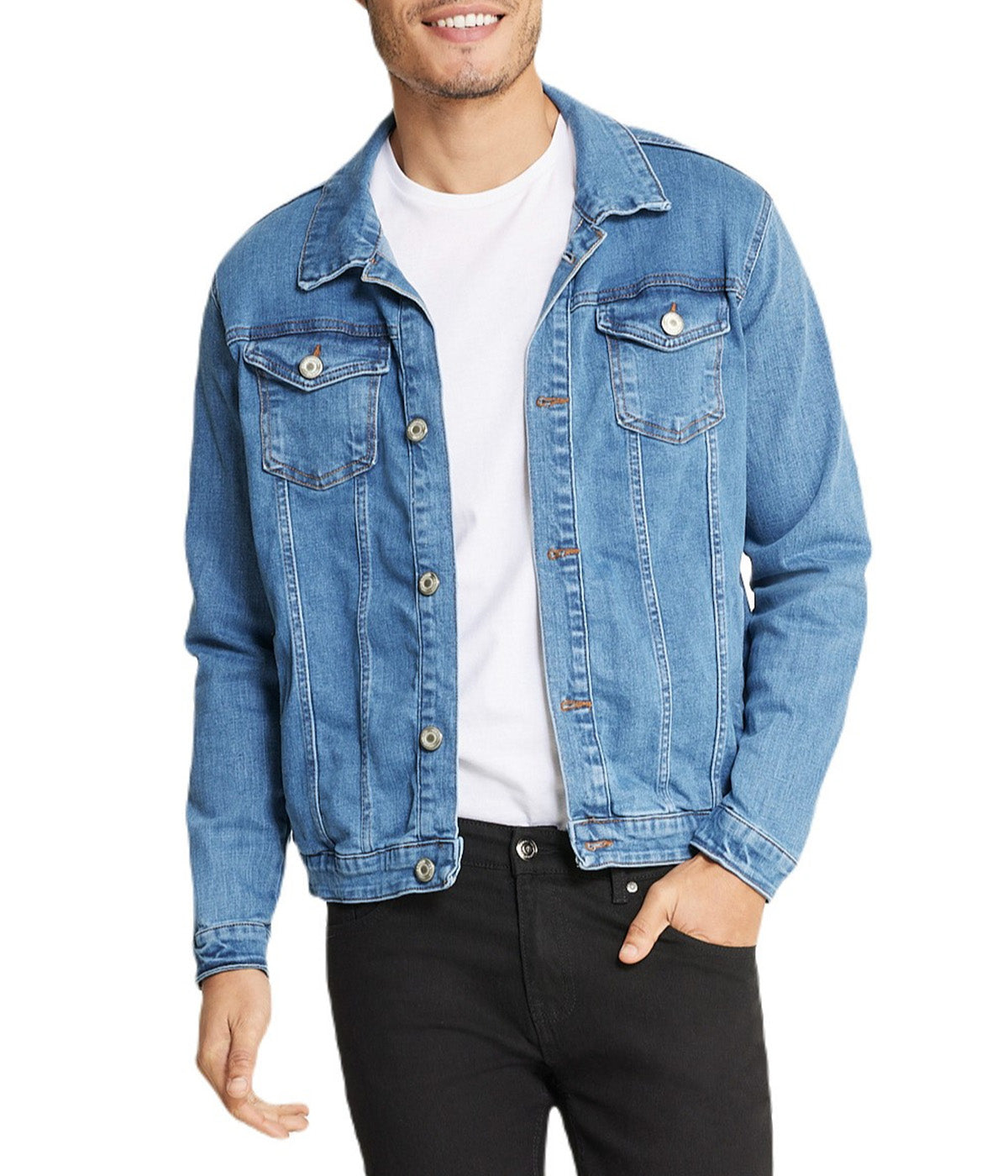  i8 Excel Light Blue Denim Jacket - Light Blue - Bonton