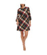 Jessica Howard 1Pc Bell Sleeve Trap Knit Melange Plaid Red Multi - Red Multi - Bonton