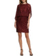  Jessica Howard 1Pc Dolman Sleeve Blouson Sheath Dress Ruby - Ruby - Bonton