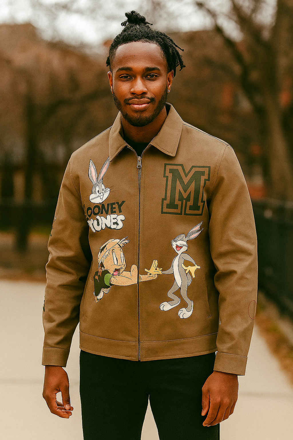  Members Only Looney Tunes Poly Mechanical Stretch Twill Jacket - KHAKI - Bonton