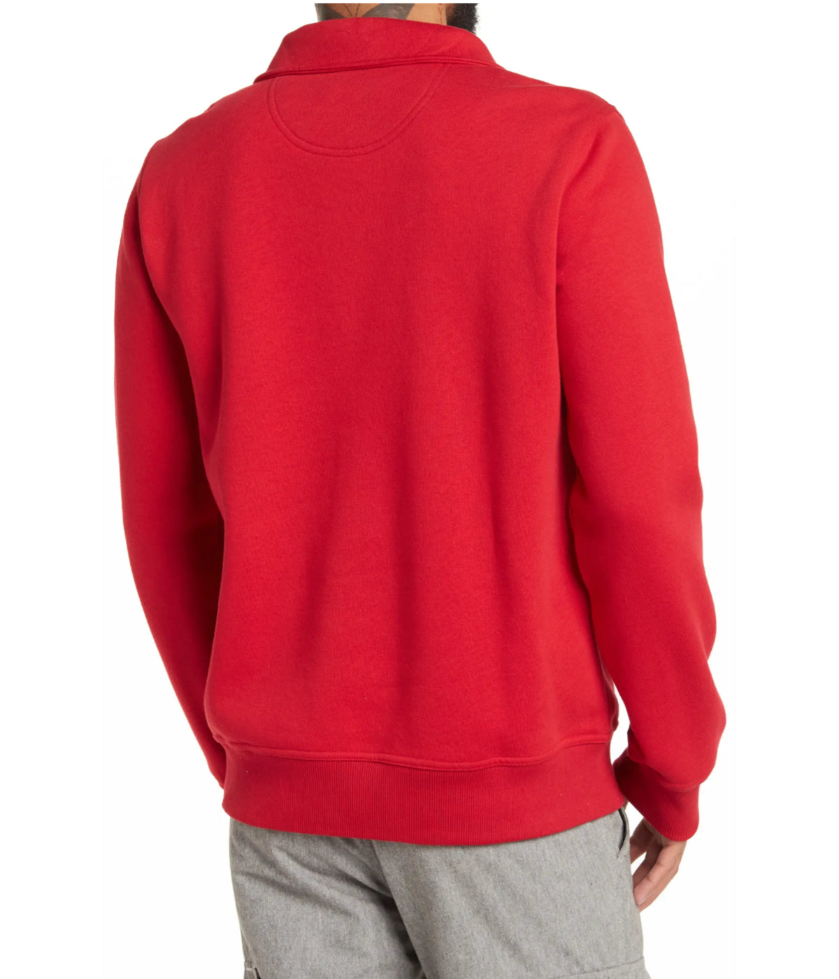  Tailorbyrd Quarter Zip Luxe Fleece Pullover Deep Red - Deep Red - Bonton